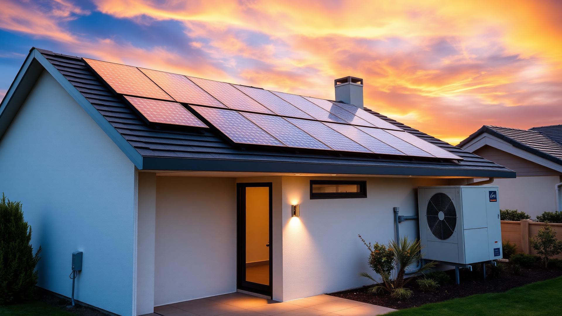 Moderna kuća sa solarnim panelima i toplotnom pumpom